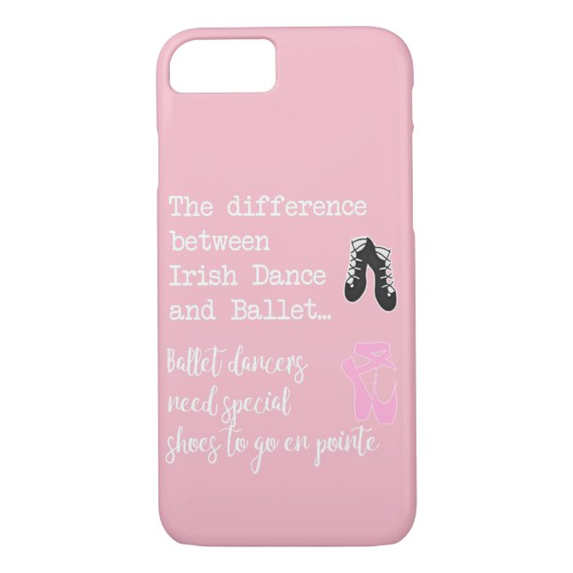 Funny Irish Dance v Ballet Gift Design for Girls Case-Mate iPhone Case (Back)
