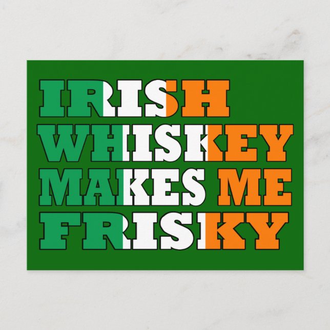 Funny Irish drinking saying Postcard (Front)