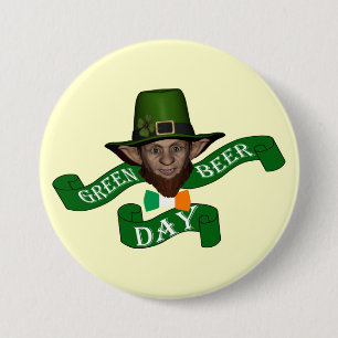 Funny Irish leprechaun 3 Inch Round Button