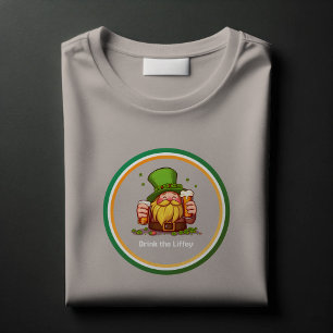 Funny Irish Leprechaun Beer & Shamrocks T-Shirt