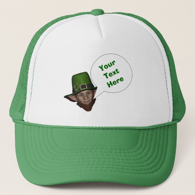 Funny  Irish leprechaun Trucker Hat (Front)