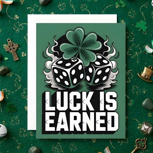 Funny Irish Luck Dice Greeting Card (Creator Uploaded)