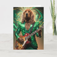 Funny Irish Setter Rock Star
