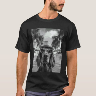 Funny Irish Setter Selfie Dog Summer Vacation T-Shirt