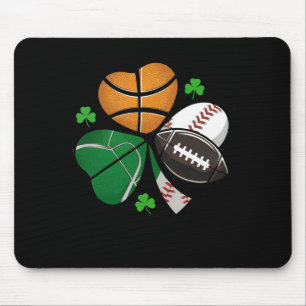 Funny Irish Sports Shamrock Sell Sketll Footll Mouse Pad