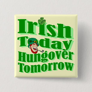 Funny Irish St Patrick's day 2 Inch Square Button
