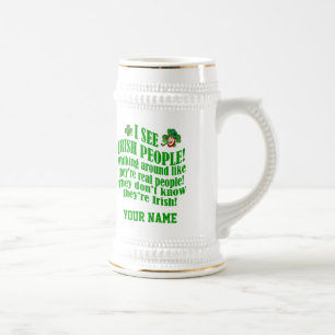 Funny Irish St Patrick's day Beer Stein