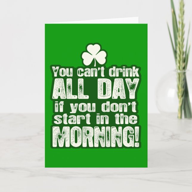 Funny Irish St Patrick's Day Card (Front)