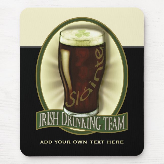Funny Irish Stout Personalized Mouse Pad (Front)