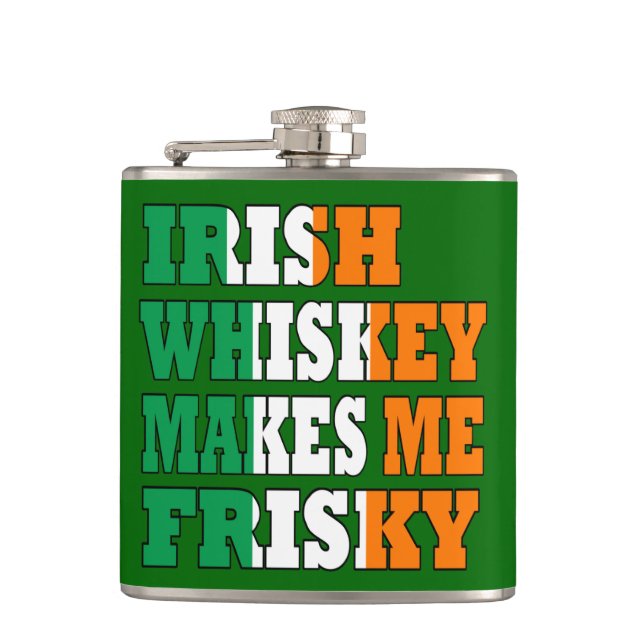 Funny Irish whiskey Hip Flask (Front)