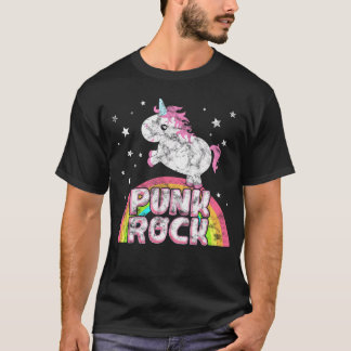 Funny Ironic Cool Unicorn Punk Rock Musicee Festiv T-Shirt