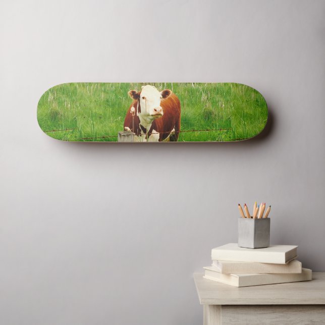 Funny Ironic Cow 4André Skateboard (Wall Art (Horz))