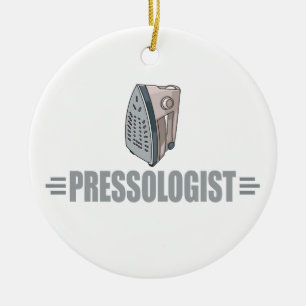 Funny Ironing Ceramic Ornament
