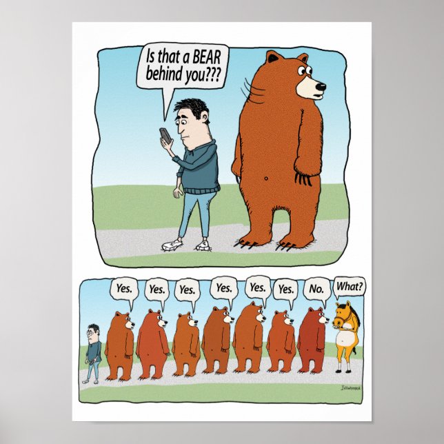 Funny Is That a Bear Behind You Poster (Front)