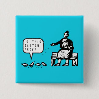 Funny Is This Gluten Free Cartoon 2 Inch Square Button