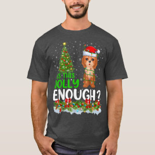 Funny Is This Jolly Enough Santa Cockapoo Dog Chri T-Shirt