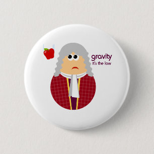 Funny Isaac Newton Button
