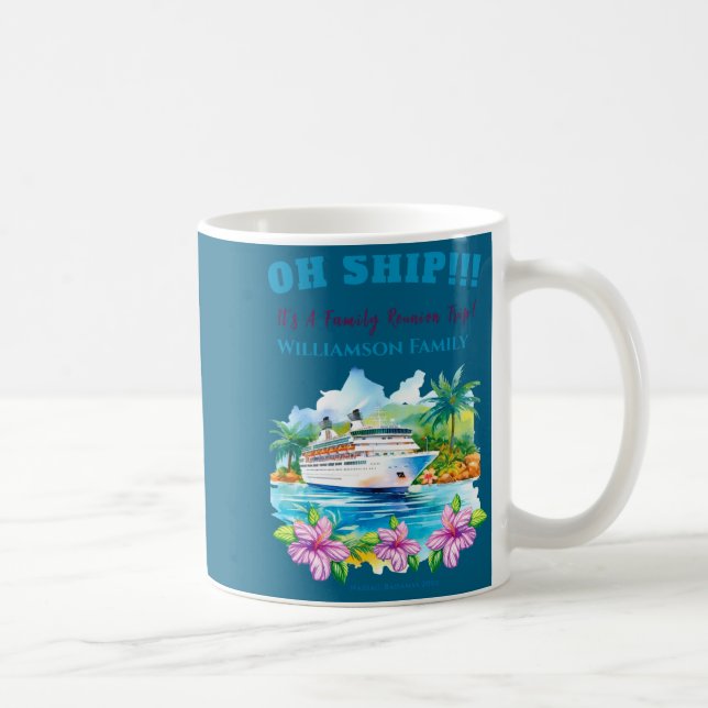 Funny Island Cruise Ship Family Reunion  Coffee Mug (Right)