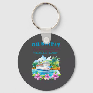 Funny Island Cruise Ship Family Reunion Keychain
