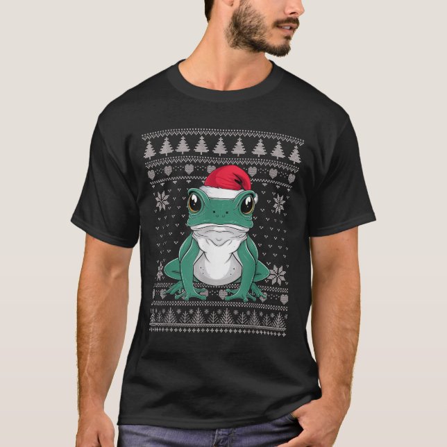 Funny Ison Dart Frog laide Sweat de Noël Père Noël (Devant)
