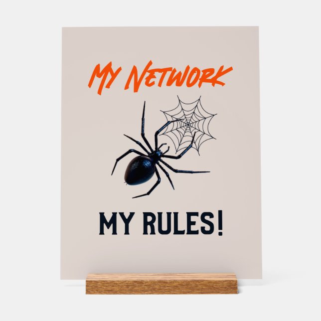 Funny IT Network Admin Humour Gift Acrylic Sign (Front)