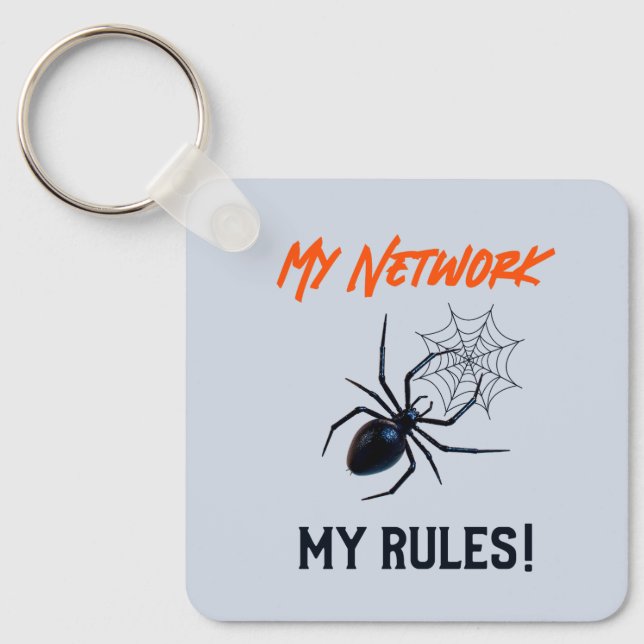 Funny IT Network Admin Humour Gift Keychain (Front)