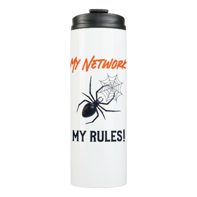 Funny IT Network Admin Humour Gift Thermal Tumbler (Front)