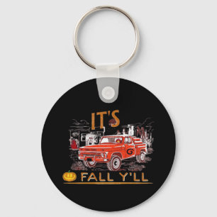 Funny It’s Fall Y’all Cute Gnomes Pumpkin Keychain