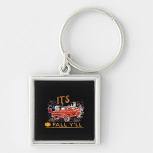 Funny It’s Fall Y’all Cute Gnomes Pumpkin Keychain