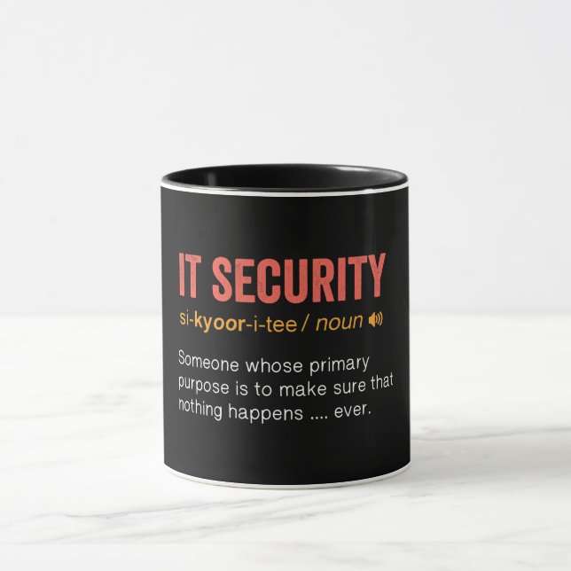 Funny IT Security Definition Mug (Center)