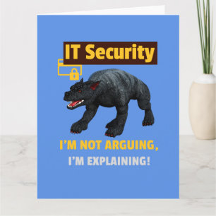 Funny IT Security Explaining Tech Humour Design Card