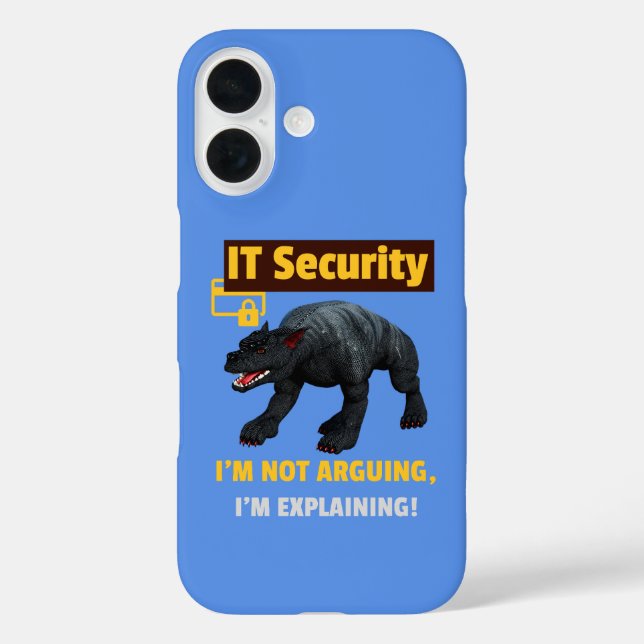 Funny IT Security Explaining Tech Humour Design Case-Mate iPhone Case (Back)