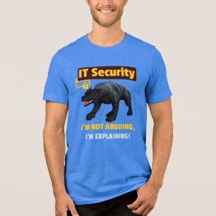 Funny IT Security Explaining Tech Humour Design Tri-Blend Shirt