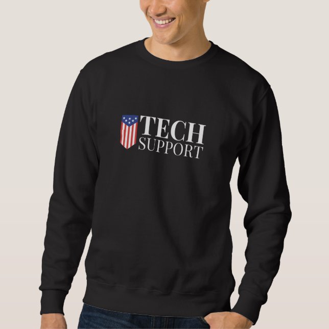 Funny IT Support Patriotic US Pride Tech Pride DOG Sweatshirt (Front)