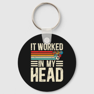 Funny It Worked In My Head Billiard Pool Player Sp Keychain
