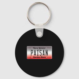 Funny Italian American Flag Paisan Nj New Jersey C Keychain