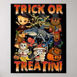 Funny Italian Brain Rot Italian Brainrot Halloween Poster