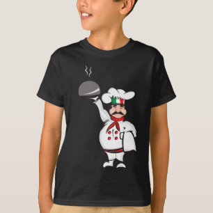 Funny Italian chef waiter Italy pizzeria food T-Shirt