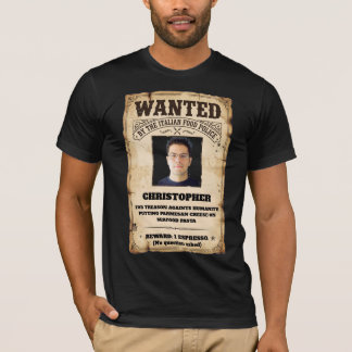 Funny Italian Food Police Cheese on Seafood Custom T-Shirt