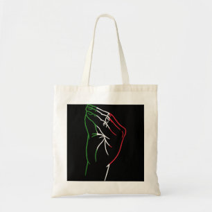 Funny Italian Hand Gesture Italian Flag Italy Ital Tote Bag