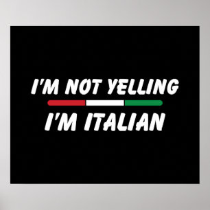 Funny Italian Joke, Italian American Family Poster