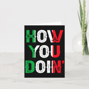 Funny Italian Sayings How You Doin' Card