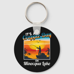 Funny It's A Crappie Day On Minocqua Lake Keychain