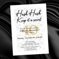 Funny It's A Secret White Black 40th Birthday