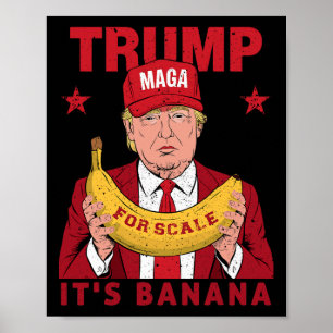 Funny It's Banana For Scales Trump Vintage Men Wom Poster