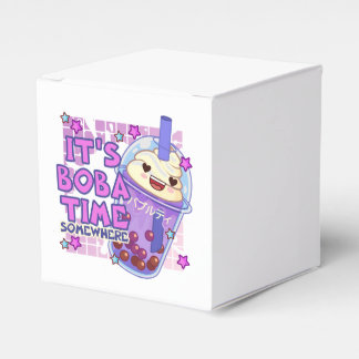 Funny 'It's Boba Time Somewhere' Favor Box