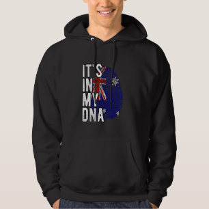 Funny it's in my DNA Australia flag Fingerprint Hoodie