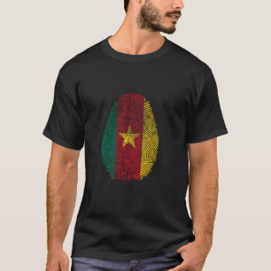 Funny it's in my DNA Cameroon flag Fingerprint T-Shirt