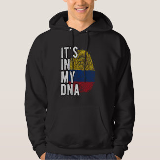 Funny it's in my DNA Colombia flag Fingerprint Hoodie