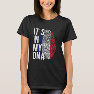 Funny it's in my DNA France flag Fingerprint T-Shirt